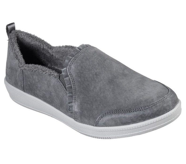 Skechers Madison Ave - Plushed - Womens Slip On Shoes Deep Grey [AU-FD1818]